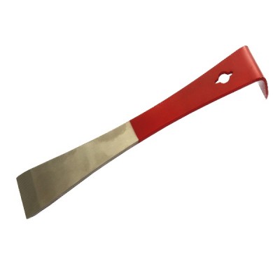 red hive tool with stainless steel end